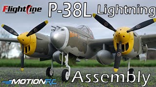 FlightLine P38L Lightning Assembly  Motion RC Overview [upl. by Aztilem]