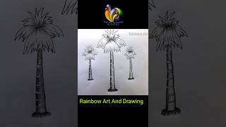 Easy way to draw palm tree তালগাছ আঁকার সহজ উপায় shorts viral art [upl. by Lleunamme278]