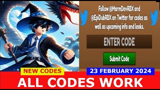 NEW CODES Sorcerer Fighting Simulator ROBLOX  ALL CODES  FEBRUARY 23 2024 [upl. by Yrmac31]