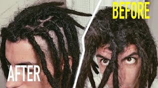 Dreadlock Retwist AT HOME  FAST EASY TECHNIQUE  Straight Hair Dreads Tutorial Step By Step [upl. by Sorazal]