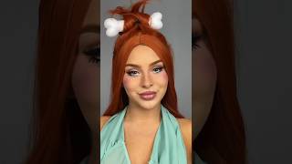 Pebbles Flintstone Halloween Tutorial 🦴 halloween makeup flintstones [upl. by Enilasor359]