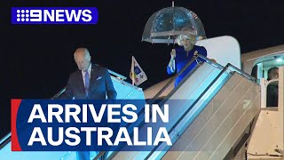 King Charles and Queen Camilla arrive in Australia  9 News Australia [upl. by Munro177]