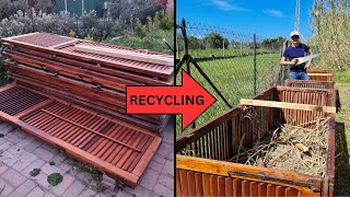 Building Raised Garden Bed from old Shutters DIY  Addicted To Nature [upl. by Airdnna]