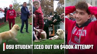 Peter iced OSU students 400k kick attempt during Pat McAfees Kicking Contest 😅  College GameDay [upl. by Aneger172]