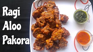 Ragi Aloo Pakora Recipe in Hindi  रागी आलू के पकोड़े  Nachni Pakora Recipe [upl. by Anitsirhk]