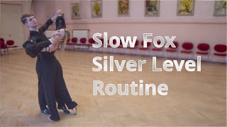 Slow Foxtrot Silver Level Choreography  Top Spin Reverse Wave [upl. by Rivera235]