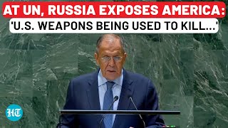 Putin Aides Full UNGA Speech Lavrovs Nuclear Power Hint Shames USA On Israel Ukraine  Russia [upl. by Sawyere]