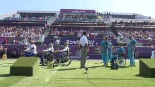 Archery  Ukraine v Taipei  Mens Team Recurve Round of 16  London 2012 Paralympic Games [upl. by Girand838]