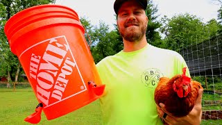 DIY Automatic Chicken Water System from 5 Gallon Buckets [upl. by Inahteb]