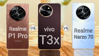 Realme P1 Pro 5G vs Vivo T3x 5G vs Realme Narzo 70 5G [upl. by Netsreik]