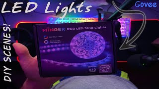 TV LED Lights Review amp Setup Govee Minger led light strip 16ft [upl. by Latsyrhk]