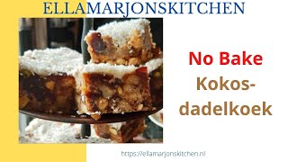 No bake kokosdadelkoek [upl. by Amalia741]