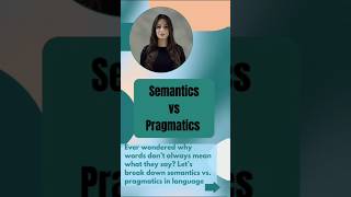 Semantics vs Pragmatics  Difference between Semantic and Pragmatics with Examples shorts [upl. by Hinda]