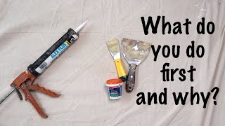 Do You Caulk First Or fill first Tell me why [upl. by Ahsele]