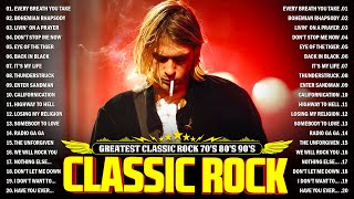 Top 100 Classic Rock Songs Of All Time ACDC Pink Floyd Eagles Queen Def Leppard Bon Jovi [upl. by Naivaj423]