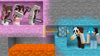 Minecraft Manhunt Race Boys VS Girls [upl. by Eimmot493]