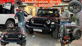 Mahindra Thar Modification Worth Rs 800000  Best Place For Thar  Thar Modification  Bharat Car [upl. by Tisman]