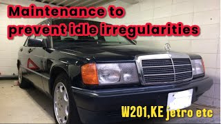 W201190EMaintenance to prevent idle irregularities any KE jetronic models [upl. by Hunfredo475]