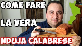 Come fare la Nduja Calabrese a Casa  How to Make Calabrian Nduja [upl. by Oiralednac485]