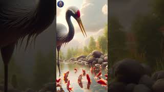 The Wise Crane and the Foolish Fish shorts shortkids storiesforkidsadisebaba kidsstory [upl. by Jennilee828]