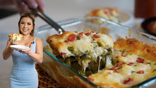 CHILE RELLENOS CASSEROLE Making Chile Rellenos Has NEVER Been This EASY and BEST PART No FRYING [upl. by Suivatram715]