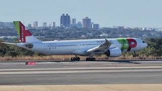 Registro incrível airbus a330300 da tap chegando aeroporto de Brasília pista da base aérea [upl. by Aneeroc334]