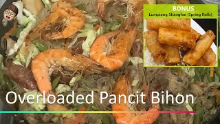 💗 Overloaded Pancit Bihon  Lumpiang Shanghai Spring Rolls [upl. by Kalb]