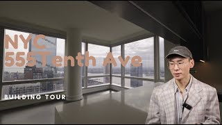 NYC Luxury Rental Building 555 Tenth Ave Building Tour [upl. by Rhodes156]