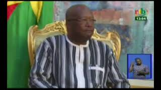 Le Sg permanent du G5 Sahel Maman Samba Sidikou témoigne sa compassion au président Kaboré suite [upl. by Macfadyn24]