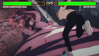 Denji Chainsaw Man VS Leech Devil With Healthbars  CHAINSAW MAN [upl. by Lougheed214]