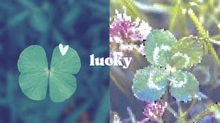 ・⌒☆  extreme luck subliminal  432Hz  the luckiest 🍀 lucky four leaf clover  asmr water sounds [upl. by Asiulairam]