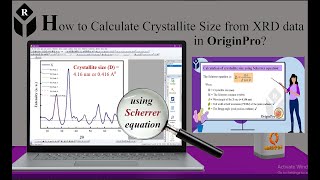 How to calculate crystallite size from XRD data in OriginPro [upl. by Undry]