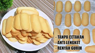 RESEP LIDAH KUCING TANPA CETAKAN ANTI LENGKET amp RENYAH BANGET [upl. by Hebbe]