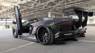 Liberty Walk Lamborghini Aventador w Fi Exhaust  Start Revs amp Fly Bys [upl. by Maiga]