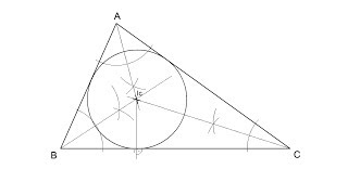 How to draw the Incenter and the Inscribed Circle of a triangle [upl. by Cobbie]