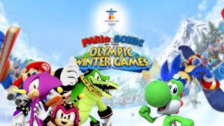 Mario amp Sonic At The Olympic Winter Games Wheel Challenge Vector vs Espio vs Charmy vs Yoshi [upl. by Frederico]