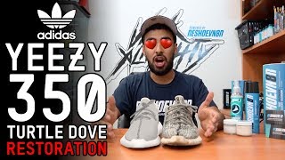 Yeezy 350 Turtle Dove Restoration Tutorial with Vick Almighty [upl. by Arvo]