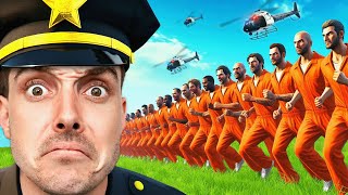 1 Cop vs 100 Escaped Prisoners in GTA [upl. by Torr]