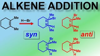 Addition Reactions of Alkenes Hydrohalogenation HX [upl. by Kester]