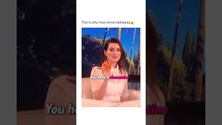 Anne Hathaways humor is unmatched shorts celebrity funny memes fyp viral [upl. by Landon]