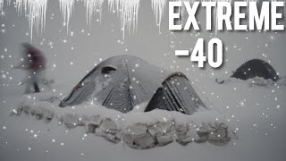 Extreme Winter Camping in Alaska 40C 6 Nights of Extremely Cold Winter Camping in a Hot Tent [upl. by Afatsum]