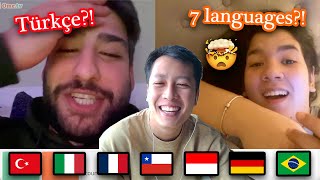 Indonesian Polyglot Surprise Everyone in OmeTv by speaking 7 languages [upl. by Atinet]