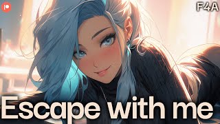 Escape with me with hypnosis F4A ASMR Binaural Mouth sounds Close whispers 3Dio [upl. by Erin]