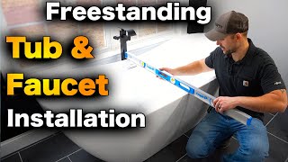 How To Install A Freestanding Tub And Faucet [upl. by Anyd358]