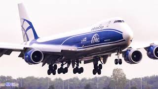 Air Bridge Cargo 7478 Landing Amsterdam Schiphol Airport [upl. by Annovaj]