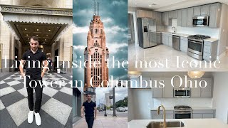 Touring Luxury One and Two Bedroom Apartments at The Leveque Tower in Downtown Columbus Ohio [upl. by Aerdnu622]