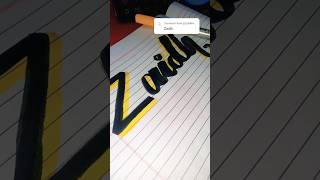 Zaidh Name calligraphy 💫👍 comment more namess  I will do all possible names 👍💫 personalised [upl. by Kono]