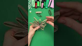 I turn toilet paper rolls into Christmas decorations 🎄✂️ diy crafts christmas decoration tuto [upl. by Jarl]