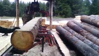 WoodMizer LT40 Дизель 33 лс Cупер гидравлика Пилим ЁЛКУ 46 см [upl. by Rector]