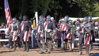 Medieval Knights Team USA v England 16v16 at Scone Palace Scotland for IMCF 2018 World Championship [upl. by Neeluj973]